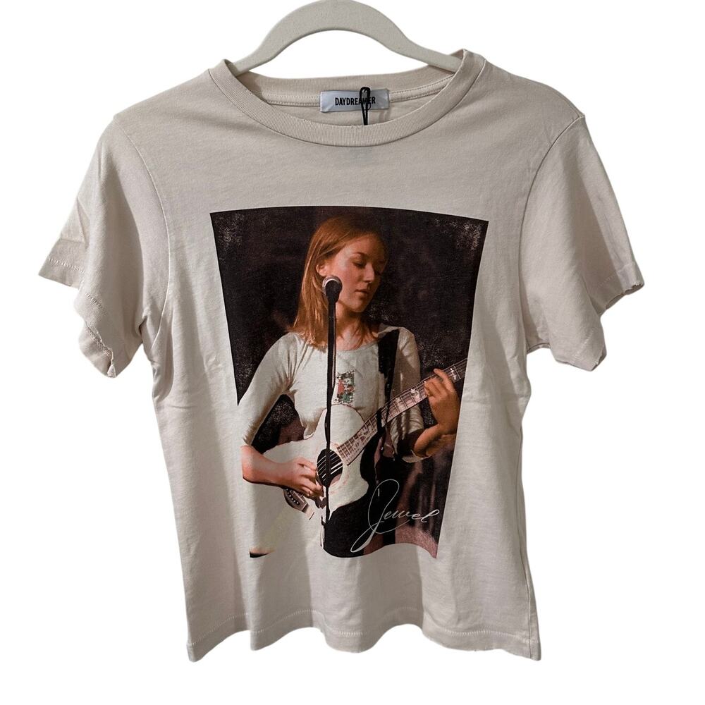 DAYDREAMER LA Jewel Acoustic Guitar Vintage Style Graphic Tee T-Shirt Medium NWT